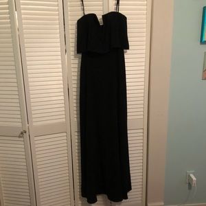 BCBGMAXAZRIA BLACK STRAPLESS GOWN